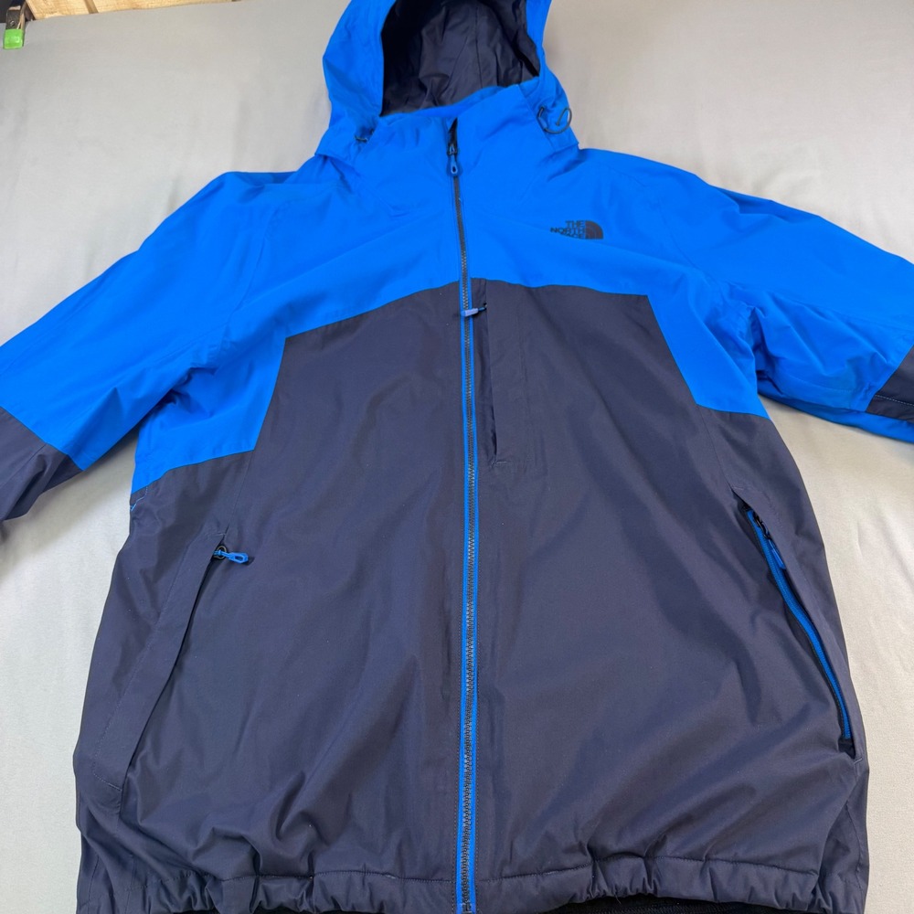 The North Face Mens Blue Black Apex Bionic Softshell Jacket NF0A2TIS‎ XXL Hooded